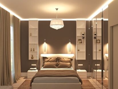 Фото № 4: Дизайн-проект двухкомнатной квартиры 70.67  м² Стиль Модернизм для ЖК Московский