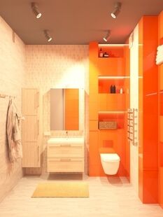 Фото № 3: Дизайн-проект двухкомнатной квартиры 70.67  м² Стиль Модернизм для ЖК Московский