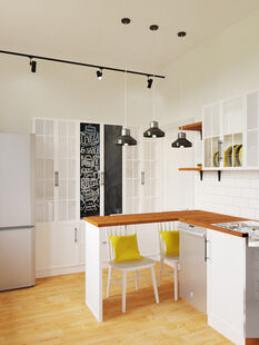 Фото № 4: Дизайн-проект трехкомнатной квартиры 90.2  м² Эко-стиль для ЖК Московский