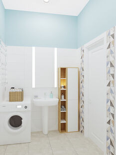 Фото № 6: Дизайн-проект трехкомнатной квартиры 90.2  м² Эко-стиль для ЖК Московский