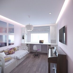 Фото № 1: Дизайн-проект трехкомнатной квартиры 73.77  м² Стиль Модернизм для ЖК Московский