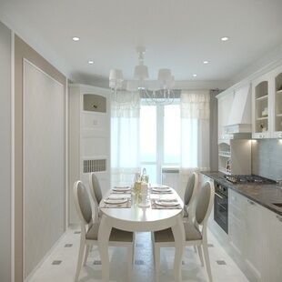 Фото № 5: Дизайн-проект трехкомнатной квартиры 73.77  м² Стиль Модернизм для ЖК Московский