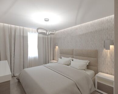 Фото № 3: Дизайн-проект трехкомнатной квартиры 73.77  м² Стиль Модернизм для ЖК Московский