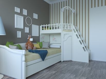 Фото № 3: Дизайн-проект трехкомнатной квартиры 85.29  м² Стиль Фьюжн для ЖК Московский