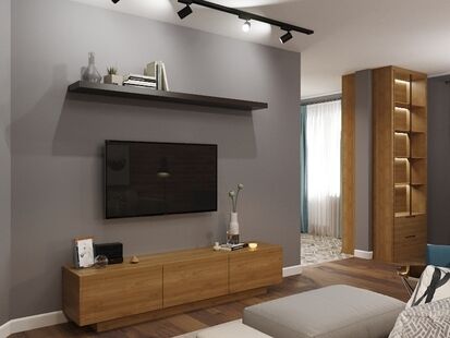 Фото № 5: Дизайн-проект трехкомнатной квартиры 93.82  м² Стиль Этнический для ЖК Московский