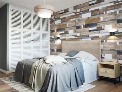 Фото № 2: Дизайн-проект трехкомнатной квартиры 93.82  м² Стиль Этнический для ЖК Московский