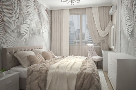 Фото № 5: Дизайн-проект трехкомнатной квартиры 79.3  м² Стиль Современная классика для ЖК Соколовский