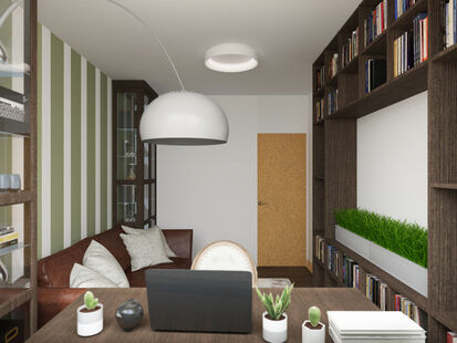 Фото № 5: Дизайн-проект трехкомнатной квартиры 75.95  м² Стиль Эклектика для ЖК Московский