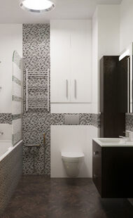 Фото № 4: Дизайн-проект трехкомнатной квартиры 75.95  м² Стиль Эклектика для ЖК Московский