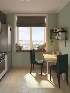 Фото № 3: Дизайн-проект двухкомнатной квартиры 70.8  м² Стиль Контемпорари для ЖК Московский