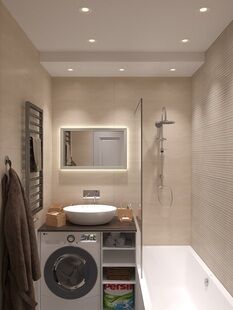 Фото № 4: Дизайн-проект двухкомнатной квартиры 61.57  м² Стиль Современная классика для ЖК Московский