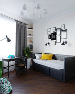 Фото № 3: Дизайн-проект детской 11.2  м² Скандинавский стиль для ЖК Московский