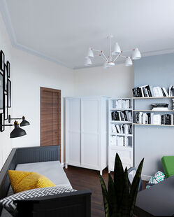 Фото № 2: Дизайн-проект детской 11.2  м² Скандинавский стиль для ЖК Московский