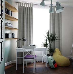 Фото № 1: Дизайн-проект детской 11.5  м² Скандинавский стиль для ЖК Московский