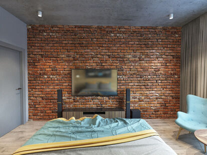 Фото № 2: Дизайн-проект однокомнатной квартиры 53.2  м² Стиль Эклектика для ЖК Пять звезд