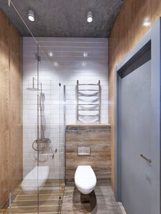 Фото № 5: Дизайн-проект однокомнатной квартиры 53.2  м² Стиль Эклектика для ЖК Пять звезд