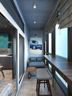 Фото № 6: Дизайн-проект однокомнатной квартиры 53.2  м² Стиль Эклектика для ЖК Пять звезд