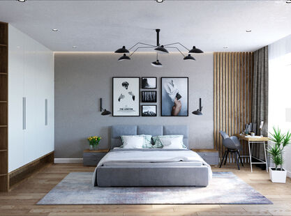 Фото № 1: Дизайн-проект пятикомнатной квартиры 181.64  м² Стиль Контемпорари для двухэтажного дома