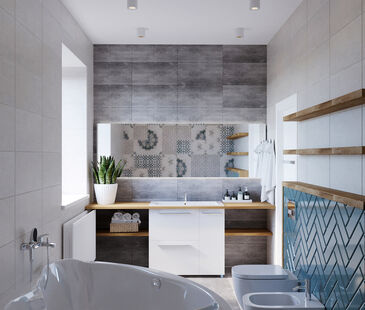 Фото № 3: Дизайн-проект пятикомнатной квартиры 181.64  м² Стиль Контемпорари для двухэтажного дома