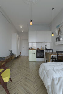 Фото № 2: Дизайн-проект квартиры-студии 25.67  м² Скандинавский стиль для ЖК Московский