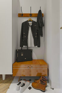 Фото № 4: Дизайн-проект квартиры-студии 25.67  м² Скандинавский стиль для ЖК Московский