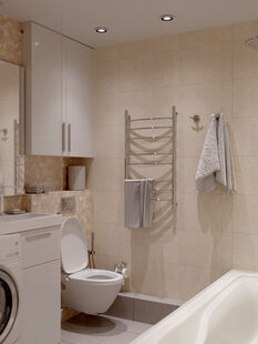 Фото № 5: Дизайн-проект однокомнатной квартиры 41.56  м² Стиль Контемпорари для ЖК Московский