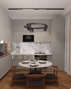 Фото № 1: Дизайн-проект двухкомнатной квартиры 66.3  м² Стиль Модернизм для ЖК Московский