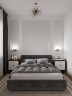 Фото № 3: Дизайн-проект двухкомнатной квартиры 66.3  м² Стиль Модернизм для ЖК Московский