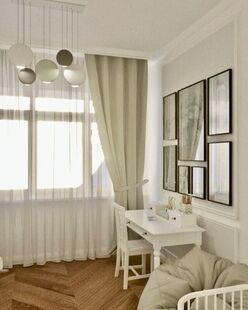 Фото № 4: Дизайн-проект двухкомнатной квартиры 66.3  м² Стиль Модернизм для ЖК Московский