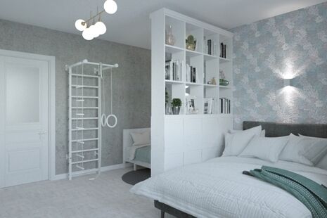 Фото № 5: Дизайн-проект двухкомнатной квартиры 54.7  м² Стиль Современная классика для ЖК Московский