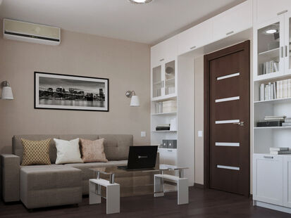 Фото № 1: Дизайн-проект трехкомнатной квартиры 86.1  м² Стиль Контемпорари для ЖК Кварталы 21/19