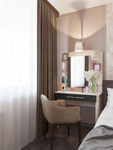 Фото № 5: Дизайн-проект трехкомнатной квартиры 86.1  м² Стиль Контемпорари для ЖК Кварталы 21/19