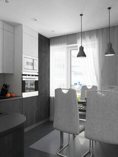 Фото № 2: Дизайн-проект двухкомнатной квартиры 51.49  м² Стиль Минимализм для ЖК Московский