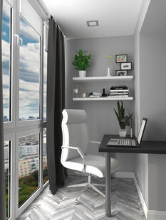 Фото № 6: Дизайн-проект двухкомнатной квартиры 51.49  м² Стиль Минимализм для ЖК Московский