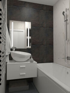 Фото № 4: Дизайн-проект двухкомнатной квартиры 51.49  м² Стиль Минимализм для ЖК Московский