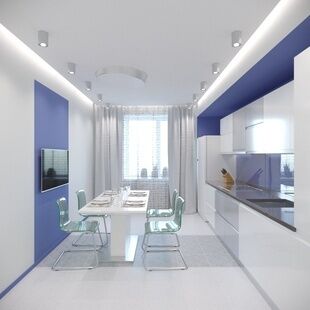 Фото № 3: Дизайн-проект трехкомнатной квартиры 84.1  м² Стиль Минимализм для ЖК Московский