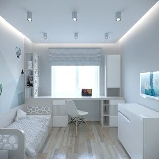 Фото № 5: Дизайн-проект трехкомнатной квартиры 84.1  м² Стиль Минимализм для ЖК Московский