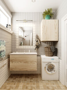 Фото № 3: Дизайн-проект трехкомнатной квартиры 49.14  м² Стиль Кантри для одноуровневого дома