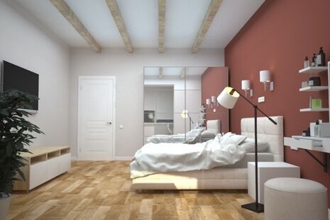 Фото № 6: Дизайн-проект двухкомнатной квартиры 98.2  м² Стиль Кантри для ЖК Московский