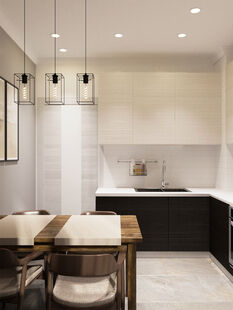 Фото № 2: Дизайн-проект двухкомнатной квартиры 52.06  м² Стиль Фьюжн для ЖК Московский