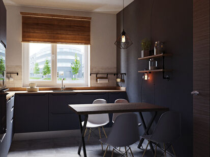 Фото № 4: Дизайн-проект двухкомнатной квартиры 69.66  м² Стиль Эклектика для ЖК Московский