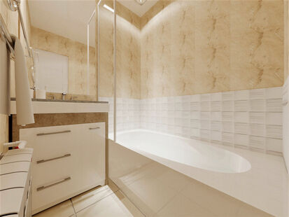 Фото № 6: Дизайн-проект двухкомнатной квартиры 51.0  м² Стиль Американская классика для ЖК Московский