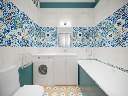 Фото № 3: Дизайн-проект однокомнатной квартиры 44.74  м² Стиль Контемпорари для ЖК Московский