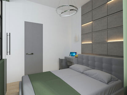 Фото № 4: Дизайн-проект двухкомнатной квартиры 34.52  м² Стиль Модернизм для ЖК Велтон Парк