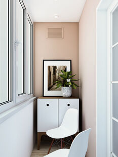 Фото № 2: Дизайн-проект четырехкомнатной квартиры 111.4  м² Стиль Модернизм для ЖК Московский