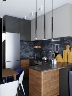 Фото № 1: Дизайн-проект двухкомнатной квартиры 64.6  м² Стиль Модернизм для ЖК Московский