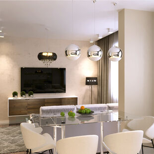 Фото № 3: Дизайн-проект трехкомнатной квартиры 93.5  м² Стиль Модернизм для ЖК Московский