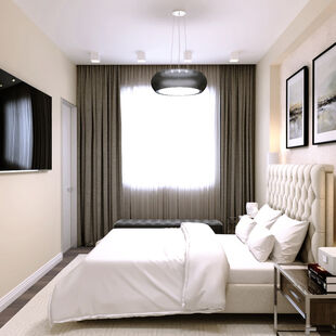 Фото № 5: Дизайн-проект трехкомнатной квартиры 93.5  м² Стиль Модернизм для ЖК Московский