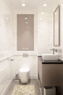 Фото № 2: Дизайн-проект трехкомнатной квартиры 93.5  м² Стиль Модернизм для ЖК Московский