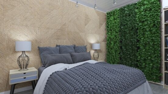 Фото № 6: Дизайн-проект двухкомнатной квартиры 76.13  м² Эко-стиль для гостевого дома